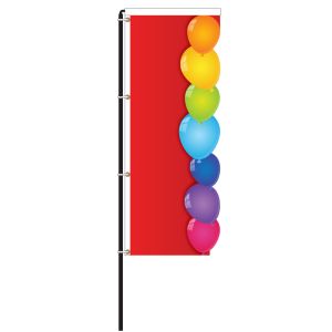 Red Balloons Windless 3D Flag Kit - OVERSTOCK